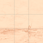 Sepia sketch with grid