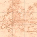 Sepia sketch with grid