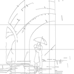 Line drawing with grid