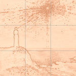 Sepia sketch with grid