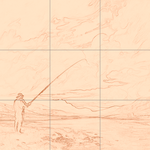 Sepia sketch with grid