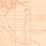 Sepia sketch with grid