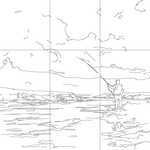 Line drawing with grid