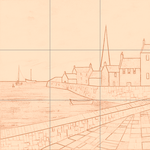 Sepia sketch with grid