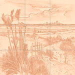 Sepia sketch with grid