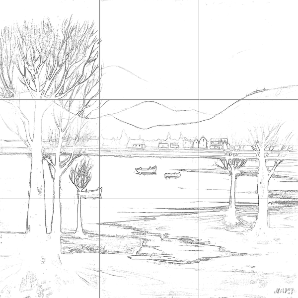 Sketch with grid