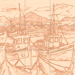 Sepia sketch with grid