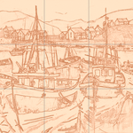 Sepia sketch with grid