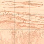 Sepia sketch with grid