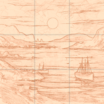 Sepia sketch with grid