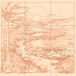 Sepia sketch with grid