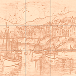 Sepia sketch with grid