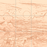 Sepia sketch with grid