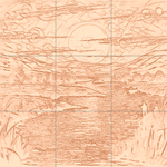 Sepia sketch with grid