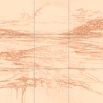 Sepia sketch with grid