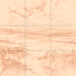 Sepia sketch with grid