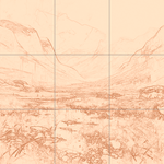 Sepia sketch with grid