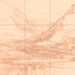 Sepia sketch with grid