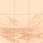 Sepia sketch with grid