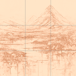 Sepia sketch with grid