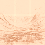 Sepia sketch with grid