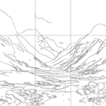 Line drawing with grid