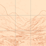 Sepia sketch with grid