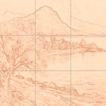 Sepia sketch with grid