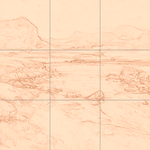 Sepia sketch with grid