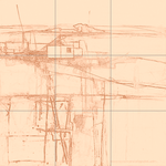 Sepia sketch with grid