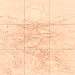 Sepia sketch with grid