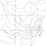 Line drawing with grid