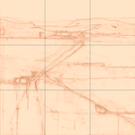 Sepia sketch with grid