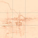 Sepia sketch with grid