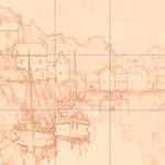 Sepia sketch with grid