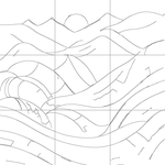 Line drawing with grid