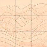 Sepia sketch with grid