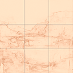 Sepia sketch with grid