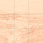 Sepia sketch with grid