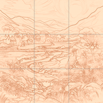 Sepia sketch with grid