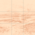 Sepia sketch with grid