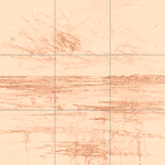 Sepia sketch with grid