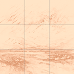 Sepia sketch with grid