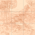 Sepia sketch with grid