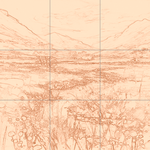 Sepia sketch with grid