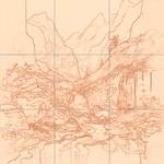 Sepia sketch with grid