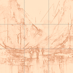 Sepia sketch with grid