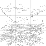 Line drawing with grid