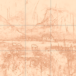 Sepia sketch with grid