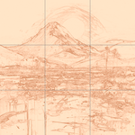 Sepia sketch with grid